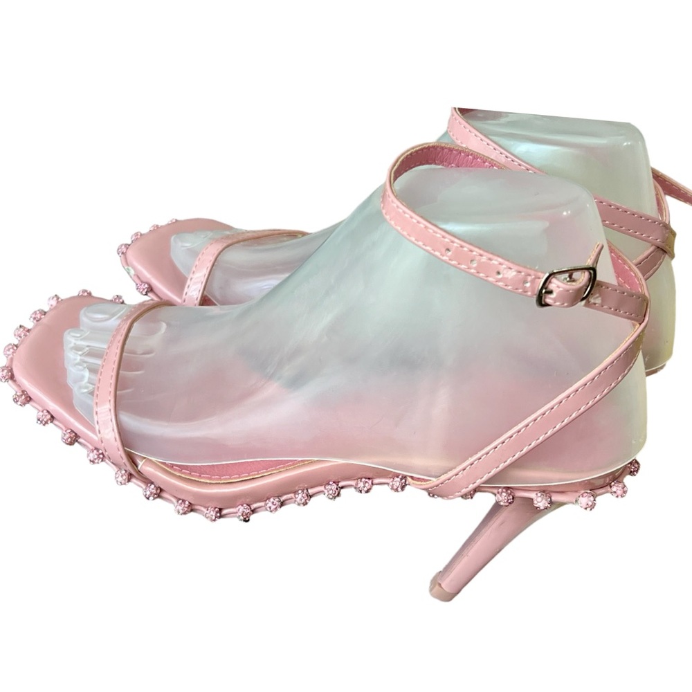 Barbie Pink Pearl Heels • Strappy Dress Sandals • Size 7 - Picture 6 of 8